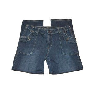 Dark wash jeans Women's size 10 Simply Vera Wang straight 24.5" inseam Petite